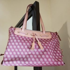 Dooney & Bourke Canvas & Leather Tassel Satchel